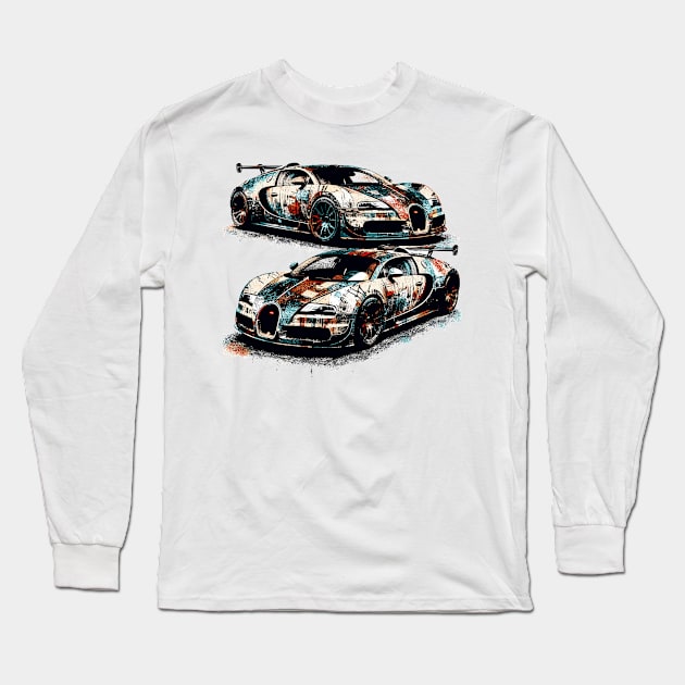 Bugatti Veyron Long Sleeve T-Shirt by Vehicles-Art